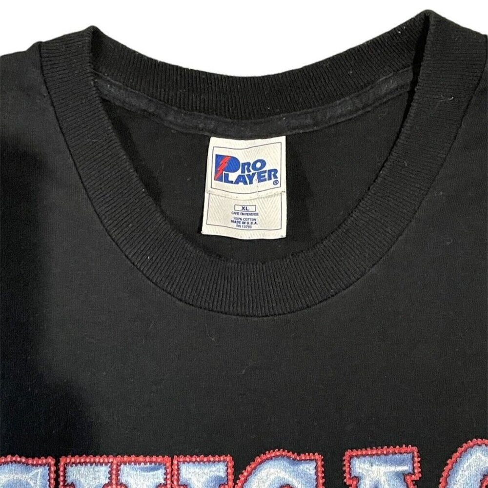Vintage Chicago Bulls TShirt XL Pro Player USA Single Stitch Black Graphic Tee - Picture 6 of 9